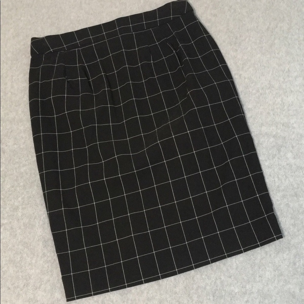 Elle Black Pencil Skirt Size Small Stretchy Curvy Career Academia Preppy
